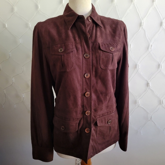 Jones New York Sport Vintage Shirt/Jacket / Feels like Suede / Size Medium - Picture 1 of 8